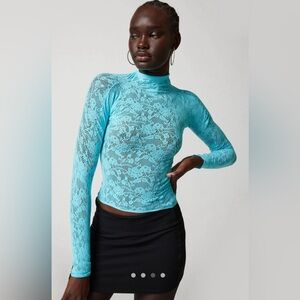 Divine Sheer Lace Cutout Top